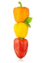 Colored Peppers / Paprika / Isolated Royalty Free Stock Photo
