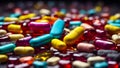 Colored pharmaceutical capsules vitamins chemistry medication design