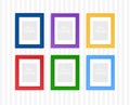 Colored photo frames Royalty Free Stock Photo
