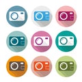 9 Colored Photocamera Icons