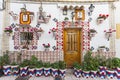 Colored picturesque houses, street.Typical neighborhood histori