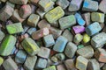 Colored pieces of chalk Royalty Free Stock Photo
