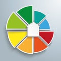 Colored Piechart 8 Pieces House Centre