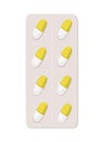 colored pill tablet