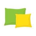 Colored pillow, cushion vector illustration