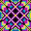 Colored pixel psychedelic background illustration
