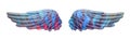 Colored plaster wings Royalty Free Stock Photo