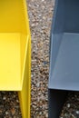 Colored plastic chairs detail Royalty Free Stock Photo