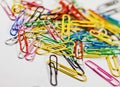 Colored plastic coated paper clips