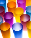 Colored plastic cups