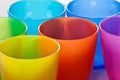 Colored plastic cups Royalty Free Stock Photo