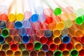 Colored Plastic Drinking Straws closeup Royalty Free Stock Photo