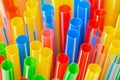 Colored Plastic Drinking Straws closeup Royalty Free Stock Photo