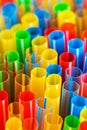 Colored Plastic Drinking Straws closeup Royalty Free Stock Photo