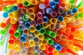 Colored Plastic Drinking Straws closeup Royalty Free Stock Photo
