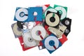 Colored plastic floppy disc Royalty Free Stock Photo