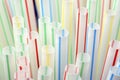 Colored plastic straws Royalty Free Stock Photo