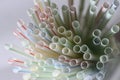 Colored plastic straws Royalty Free Stock Photo