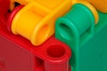 Colored plastic toys closeup Royalty Free Stock Photo