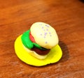 Colored plasticine Bacon burger