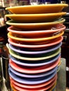 Colored plates in a bar