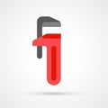 Colored plumber wrench trendy symbol. Vector illustration Royalty Free Stock Photo