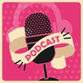 Colored podcast cover Vector