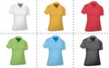 Colored polo shirts (women). Royalty Free Stock Photo