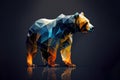 colored polygonal bear.