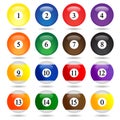 Colored Pool Balls. Royalty Free Stock Photo