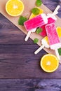 Colored popsicles