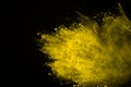 Colored powder explosion. Colore dust splatted. Royalty Free Stock Photo