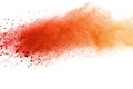 Colored powder explosion. Colored dust splatted. Royalty Free Stock Photo