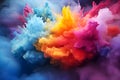 colored powder explosion colorful artistic abstract background