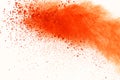 Colored powder explosion. Colored dust splatted.