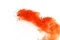 Colored powder explosion. Colored dust splatted. Royalty Free Stock Photo
