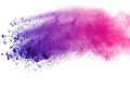 Colored powder explosion. Colored dust splatted. Royalty Free Stock Photo