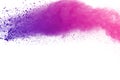 Colored powder explosion. Colored dust splatted. Royalty Free Stock Photo