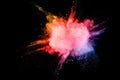 Colored powder splash Royalty Free Stock Photo