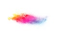 Colored powder splatted on white background Royalty Free Stock Photo