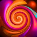 Colored psychedelic spiral