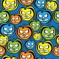 colored pumpkin of seamless pattern