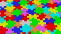 Colored puzzle maze together.