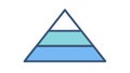Colored Pyramid Chart Diagram Icon for Data Hierarchy Viz, vector design Generative AI Royalty Free Stock Photo