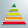 Colored Pyramide Infographic PiAd Royalty Free Stock Photo