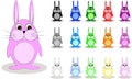 Colored rabbits