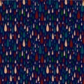 Colored raindrops on a blue background pattern Royalty Free Stock Photo