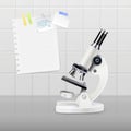 Colored Realistic Microscope Composition