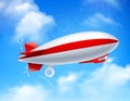 Zeppelin On Sky Composition Royalty Free Stock Photo