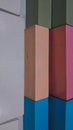 Colored rectangular blocks with untidiness